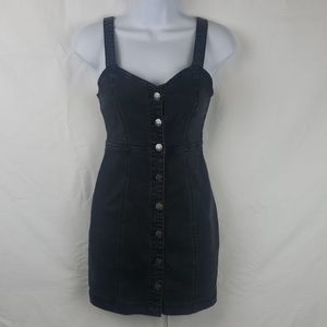 Forever 21 Black Denim Bodycon Dress